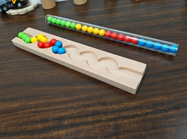 Kancha Marble run track Tik Tik wood quality track toy for kids, wooden gift for kids toy, montessory toy birthday gift - With Pipe full Set
