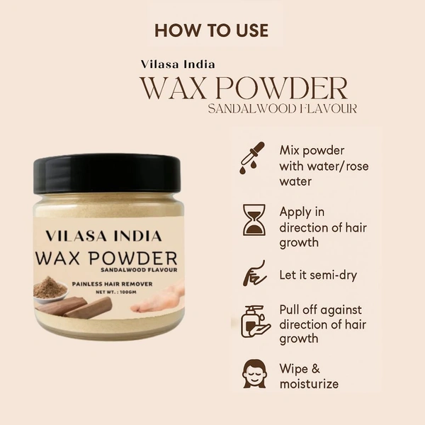 Herbal Wax Powder (Sandalwood) (100gm)