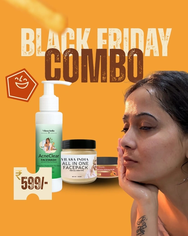 Black Friday Combo 3( Face wash + Face pack + Scrub)