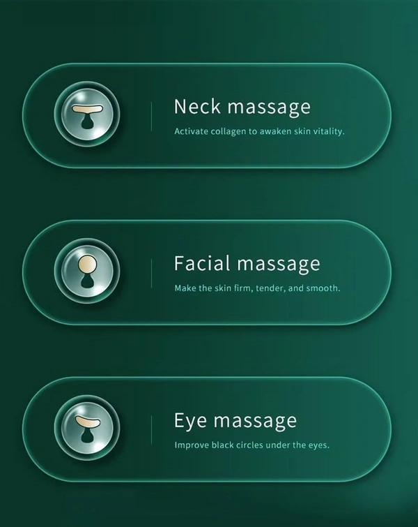 Glutanex 3 in 1 Massager | Electric Face Slimming and Uplift Massager | Anti Wrinkles, Face, Neck & Eyes Massager for Skin Care | Vibration Facial Massager | Face Sculpting Tool Multifunctional Beauty Device | Neck Tightening Device Face Lift Tool - 3in1