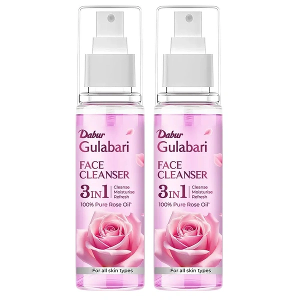 Dabur Gulabari Face Cleanser 100% Pure Rose Oil 100 Ml 2 Pc