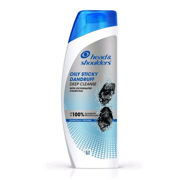 Head & Shoulders Oily Sticky Dandruff Deep Cleanse With Oxygenated Charcoal Head And Shoulders Anti-dandruff Shampoo (180ml)