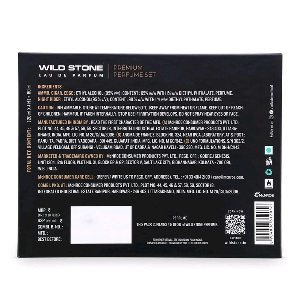 Wild Stone Premium Perfume Gift Set for Men - 20 Ml Each l Luxury perfume for Men to Smell Great l Long-Lasting Fragrances l EDP Parfum for Man l Suited for Every Occasion