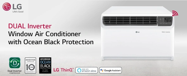 LG 1.5 Ton 5 Star Wi-Fi Inverter Window AC (Copper, JW-Q18WUZA, White) - Kathua Hiranagar Samba, Credit & Debit Cards