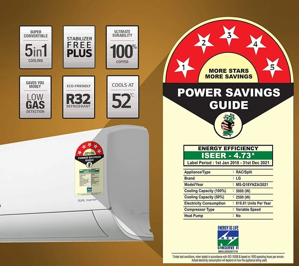 LG 1.5 Ton 5 Star Inverter Split AC (Copper, Convertible 5-in-1 Cooling, HD Filter with Anti-Virus protection, MS-Q18YNZA, White) - Hiranagar Kathua Samba, Credit & Debit Cards