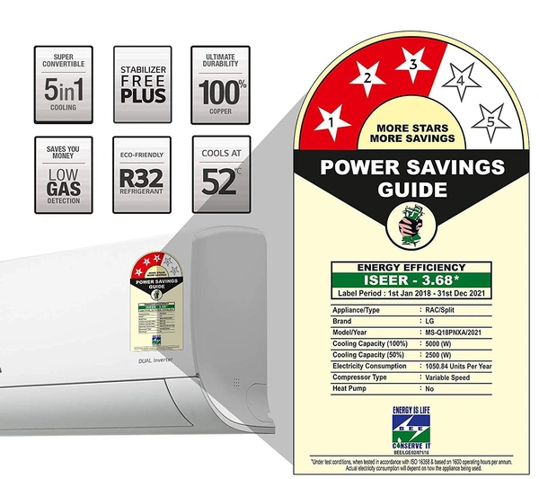 LG 1.5 Ton 3 Star Inverter Split AC (Copper, Convertible 5-in-1 Cooling, HD Filter with Anti-Virus protection, 2021 Model, MS-Q18PNXA, White) - Hiranagar Kathua Samba, Credit & Debit Cards