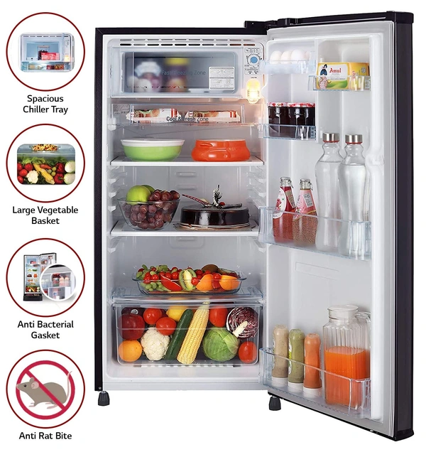 LG 188 L 3 Star Inverter Direct-Cool Single Door Refrigerator (GL-B191KPDX, Purple Dazzle) - Hiranagar Kathua Samba, Credit & Debit Cards