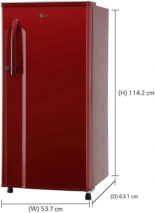 LG 188 L 2 Star Direct-Cool Single Door Refrigerator (GL-B191KPRC, Peppy Red, Moist 'N' Fresh) - Hiranagar Kathua, Credit & Debit Cards
