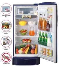 LG 215 L 4 Star Inverter Direct-Cool Single Door Refrigerator (GL-D221ABCY, Blue Charm, Base Stand with Drawer) - Kathua Hiranagar, Credit & Debit Card Accepted