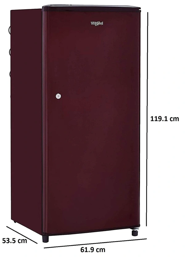 Whirlpool 190 L 2 Star Direct-Cool Single Door Refrigerator (WDE 205 CLS 2S, Wine) - Hiranagar Kathua Samba, Credit & Debit Card Accepted