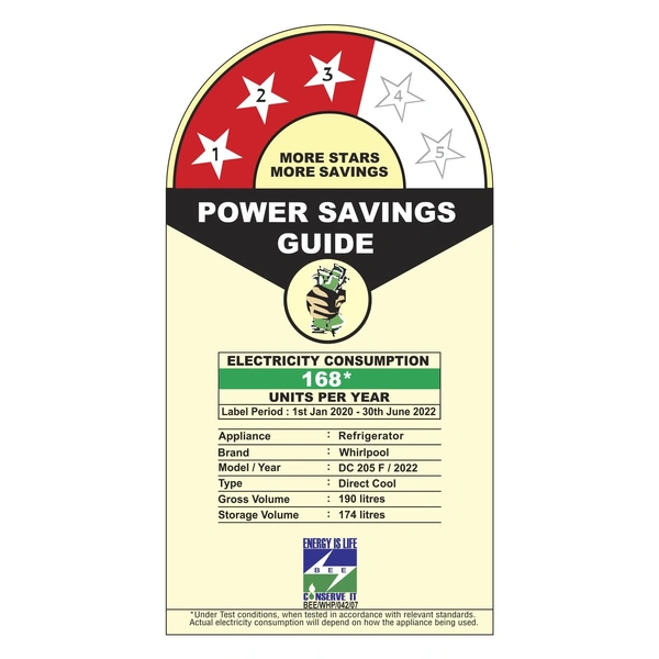 Whirlpool 190 L 3 Star Direct-Cool Single Door Refrigerator (WDE 205 CLS 3S, Wine) - Hiranagar Kathua Samba, Credit & Debit Card Accepted, 3-5 Days