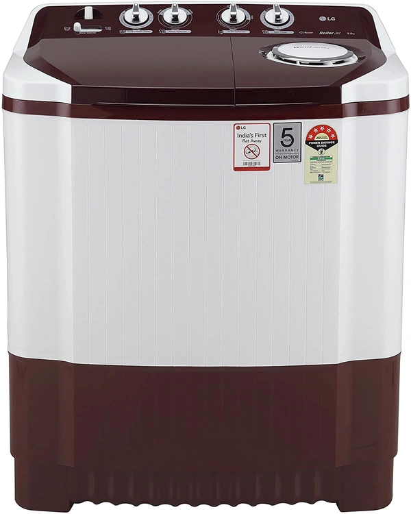 LG 8 Kg 5 Star Semi-Automatic Top Loading Washing Machine (P8030SRAZ, Burgundy, Collar Scrubber) - Kathua Hiranagar Jatwal, Credit & Debit Cards Accepted