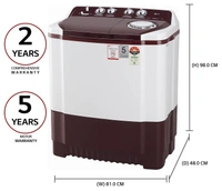LG 8 Kg 5 Star Semi-Automatic Top Loading Washing Machine (P8030SRAZ, Burgundy, Collar Scrubber) - Kathua Hiranagar Jatwal, Credit & Debit Cards Accepted