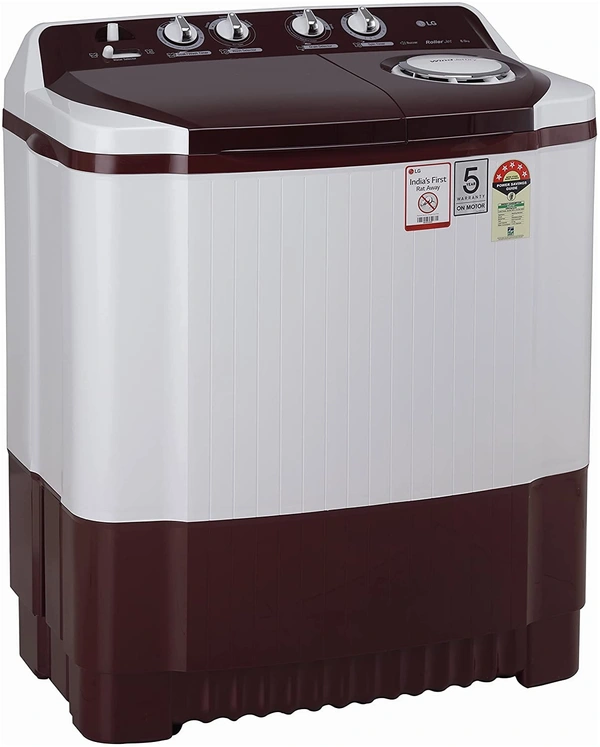 LG 8 Kg 5 Star Semi-Automatic Top Loading Washing Machine (P8030SRAZ, Burgundy, Collar Scrubber) - Kathua Hiranagar Jatwal, Credit & Debit Cards Accepted