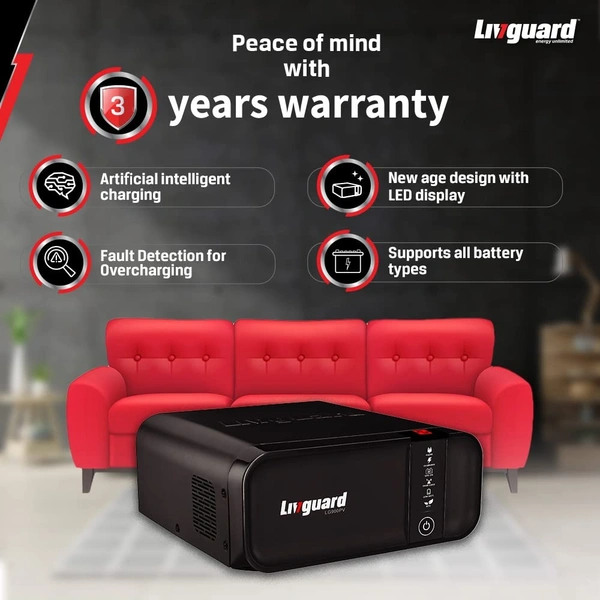 Livguard Inverter with Smart Artificial Intelligence, Best in Class 3 Years Warranty (LG900PV Square Wave 800 VA) - Hiranagar Kathua Jatwal, Credit & Debit Card Accepted