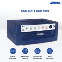 Luminous 900VA Eco Watt Neo 1050 Square Wave Inverter for Home, Office and Shops(Blue) - Hiranagar Kathua Jatwal, Credit & Debit Card Accepted
