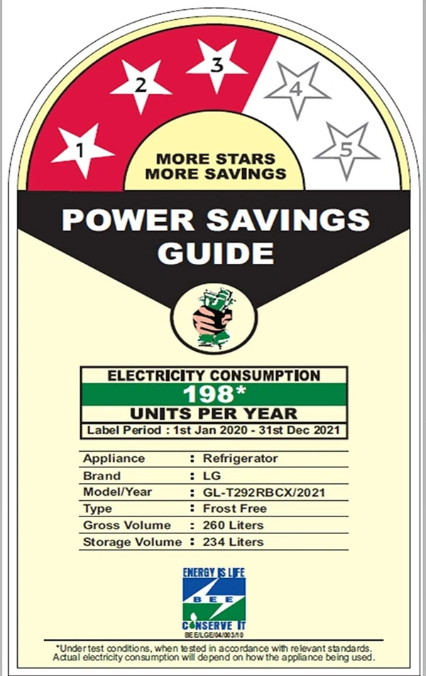 LG 260L 3 Star Smart Inverter Frost-Free Double Door Refrigerator (GL-T292RBCX, Blue Charm, Convertible) - Hiranagar Jatwal Kathua, Credit & Debit Card Accepted