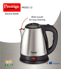 Prestige Electric Kettle PKOSS - 1500watts, Steel (1.5Ltr), Black - Hiranagar , Credit & Debit Card Accepted