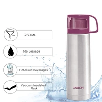 Milton Glassy Flask 750ml Vacuum Flasks- Pink - Hiranagar
