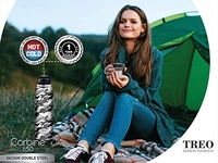 TREO by Milton Camouflage Carbine-650 Thermosteel Vaccum Insulated Hot & Cold Stainless Steel Water Bottle 600 ml (1 PC, Multicolour) - Hiranagar