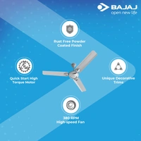 Bajaj Glide Plus Ceiling Fan 1200 mm, Snowy White - Hiranagar, Kathua Samba