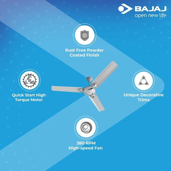 Bajaj Glide Plus Ceiling Fan 1200 mm, Snowy White - Hiranagar, Kathua Samba