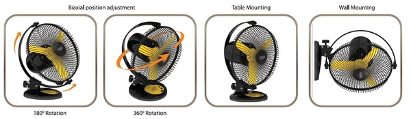 V-Guard Personal Fan- Selfee 225mm Yellow Black - Hiranagar, Kathua Samba