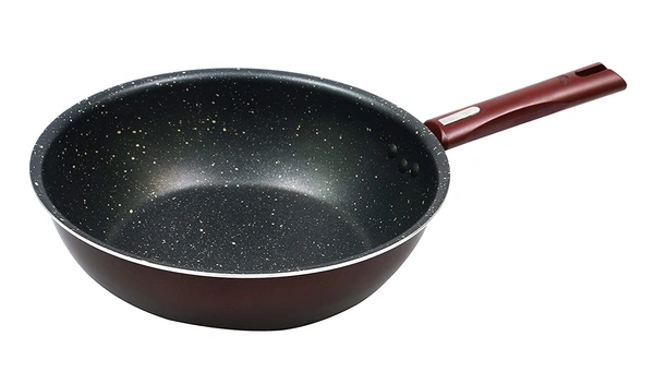 Nirlep Bajaj Electricals Selec+ J Class Aluminium 2.8 L 24 Cm Non Stick Induction Wok, 2.6 mm - Maroon - Hiranagar, Kathua Jatwal