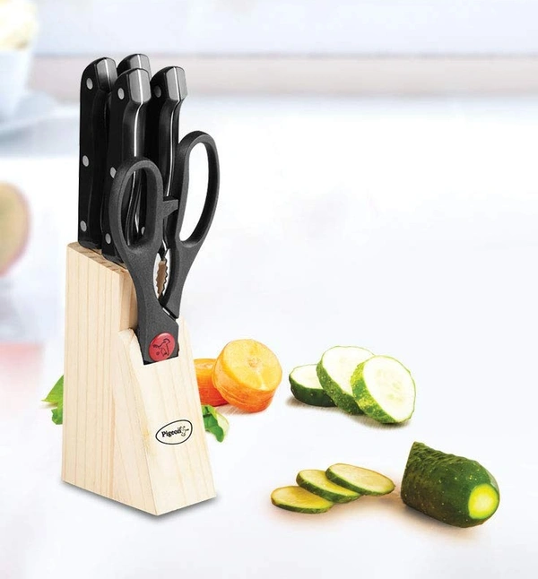 Kitchen Knifes 6 Piece Set with Wooden Block - Hiranagar, Kathua Jatwal
