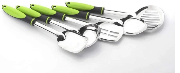 Zicon Stainless Steel Serving and Cooking Spoons Set of 5 pc Combo - Hiranagar, Kathua Jatwal