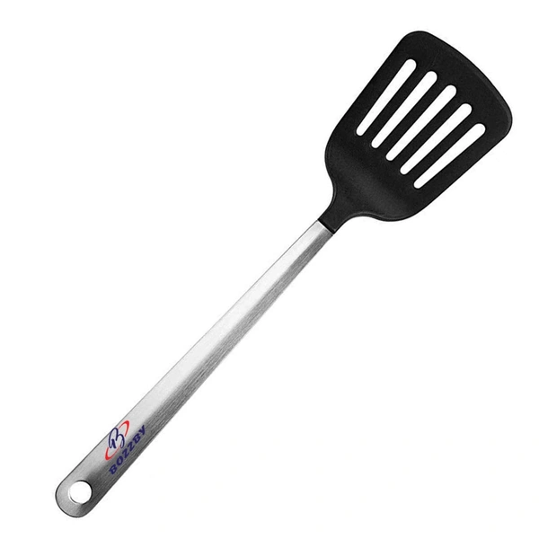 Nylon Heat-Resistant Nonstick Turner Scoop for Kitchen Cooking Utensil Tools Set (Black Color, Pack of 1 Pcs) - Hiranagar, Kathua Jatwal