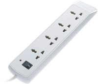 Bajaj 220V 4-Way Spike and Surge Guard with 2m Wire (White) - Hiranagar, Kathua Jatwal