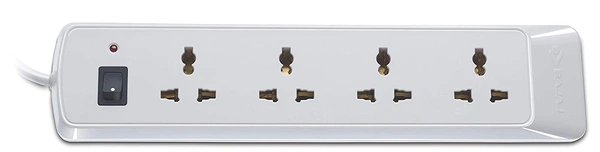 Bajaj 220V 4-Way Spike and Surge Guard with 2m Wire (White) - Hiranagar, Kathua Jatwal