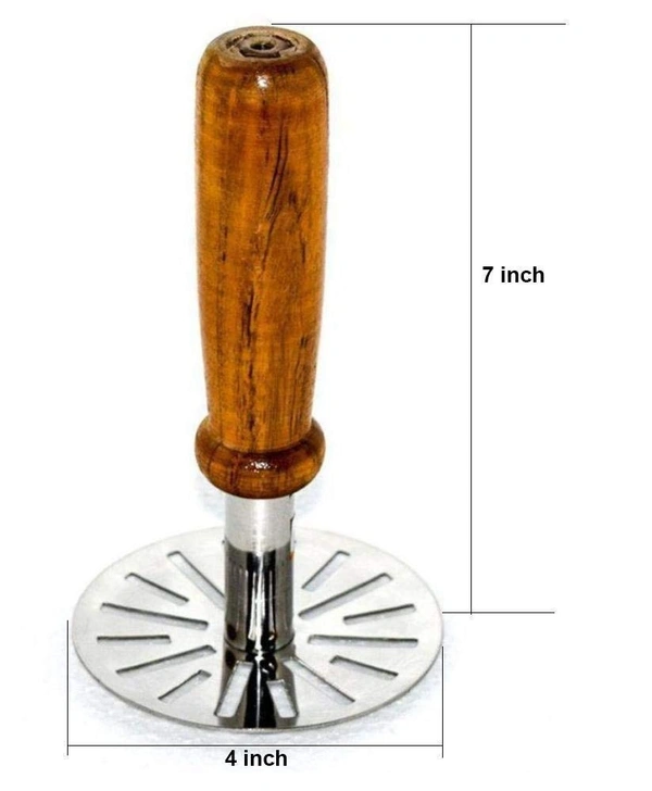 Vegetable/Potato/Pav Bhaji Masher with Wooden Handle - Hiranagar, Kathua Jatwal
