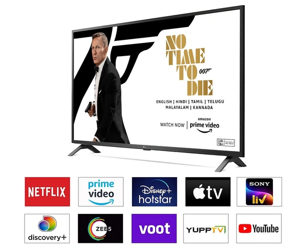 LG 108 cm (43 inches) 4K Ultra HD Smart LED TV (Rocky Black) - Free Scheduled Delivery