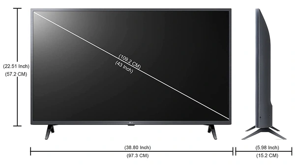 LG 108 cm (43 inches) 4K Ultra HD Smart LED TV (Rocky Black) - Free Scheduled Delivery