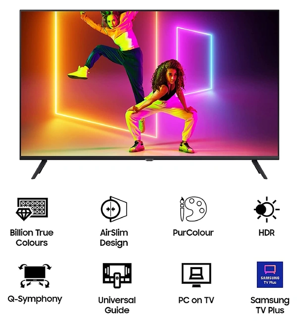 Samsung 108 cm (43 inches) Crystal 4K Series Ultra HD Smart LED TV UA43AUE60AKLXL (Black) - Free Scheduled Delivery