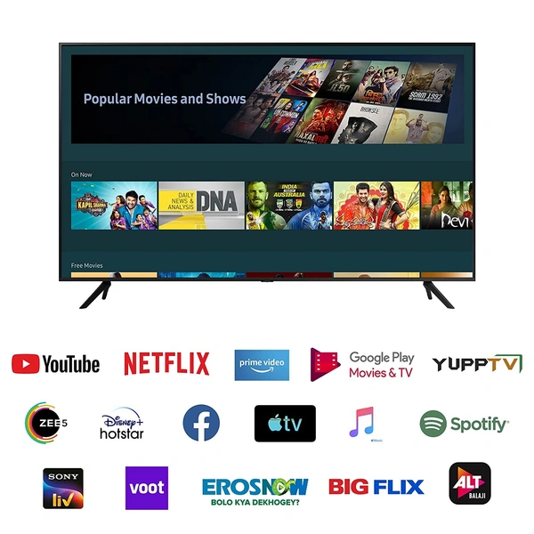 Samsung 125 cm (50 inches) Crystal 4K Series Ultra HD Smart LED TV UA50AUE60AKLXL (Black) - FREE Scheduled Delivery