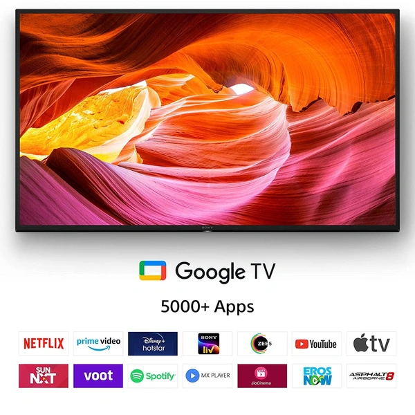 Sony Bravia 126 cm (50 inches) 4K Ultra HD Smart LED Google TV KD-50X75K (Black) with Alexa Compatibility - FREE Scheduled Delivery
