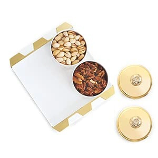 Rishabh Silky Ceramic Plastic Container Set With Tray - Hiranagar