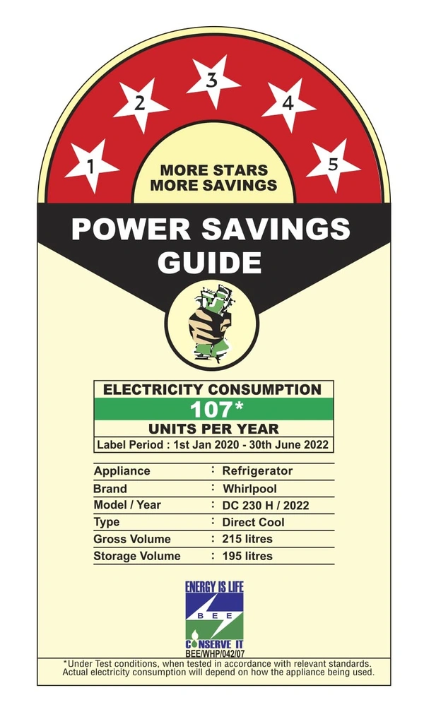 Whirlpool 215 L 5 Star Inverter Direct-Cool Single Door Refrigerator with Intellisense inverter technology(230 IMPRO ROY 5S INV SAPPHIRE ABYSS, Sapphire Abyss) - Credit & Debit Card Accepted, 3-5 Days