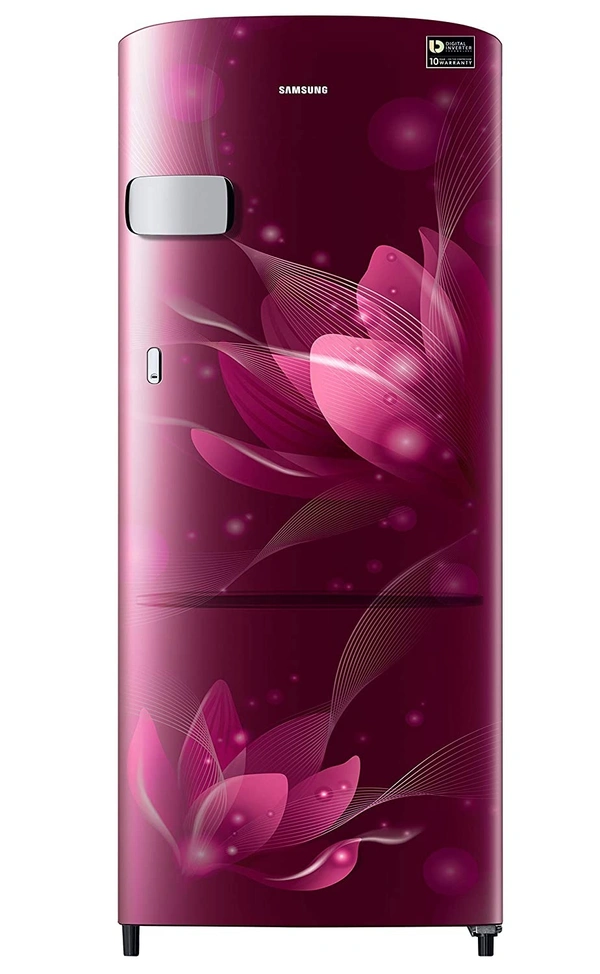 Samsung 192 L 3 Star Inverter Direct Cool Single Door Refrigerator (RR20A1Y2YR8/HL, Saffron Red) - 3-5 Days