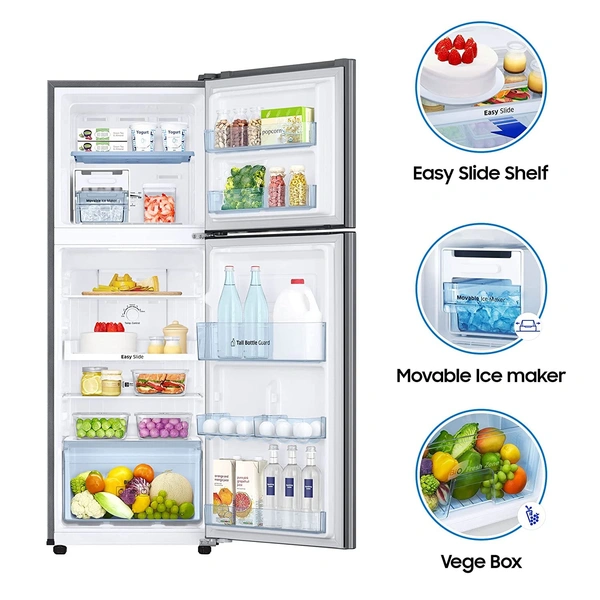 Samsung 253 L 2 Star Inverter Frost-Free Double Door Refrigerator (RT28A3032GS/HL, Gray Silver) - Credit & Debit Card Accepted, 3-5 Days