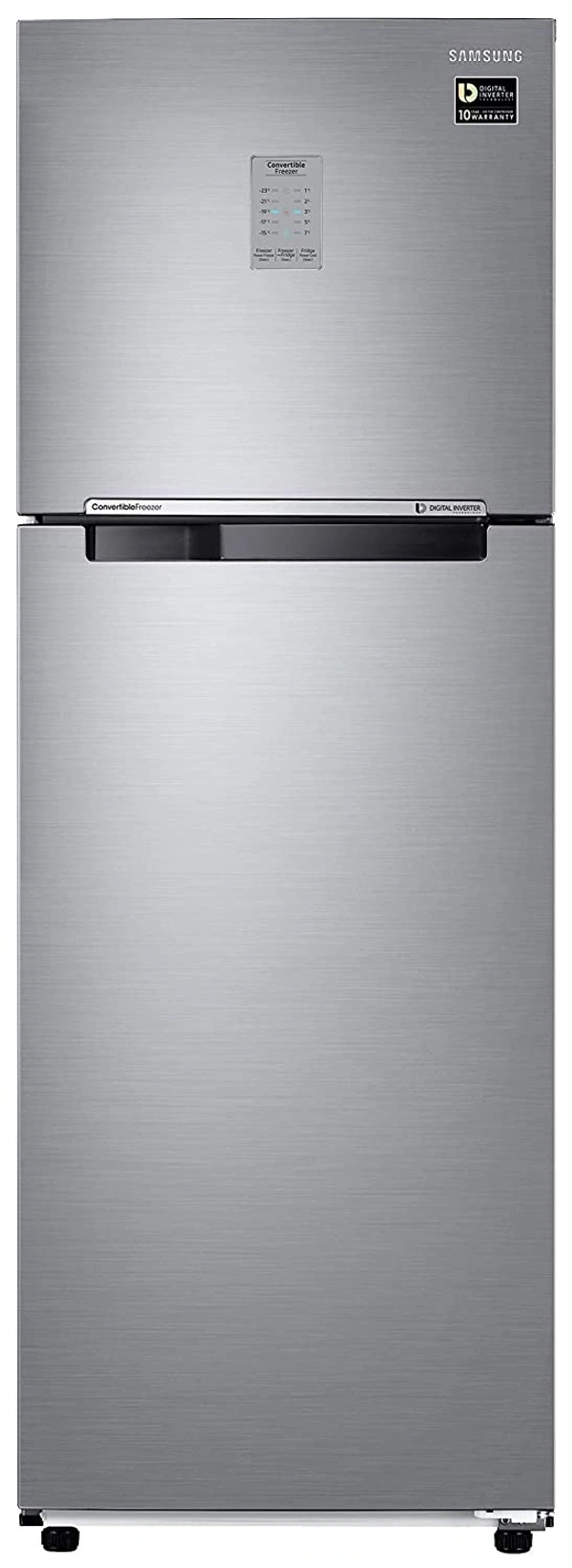 Samsung 275 L 3 Star with Inverter Double Door Refrigerator (RT30T3743S9/HL, Refined Inox, Convertible) - Credit & Debit Card Accepted, 3-5 Days