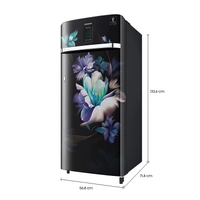 Samsung 220 L 4 Star Inverter Direct Cool Single Door Refrigerator (RR23A2J3XBZ/HL, Midnight Blossom Black, Digi-Touch Cool, Curd Maestro) - Credit & Debit Card Accepted, 3-5 Days