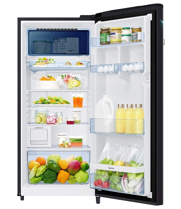 Samsung 220 L 4 Star Inverter Direct Cool Single Door Refrigerator (RR23A2J3XBZ/HL, Midnight Blossom Black, Digi-Touch Cool, Curd Maestro) - Credit & Debit Card Accepted, 3-5 Days