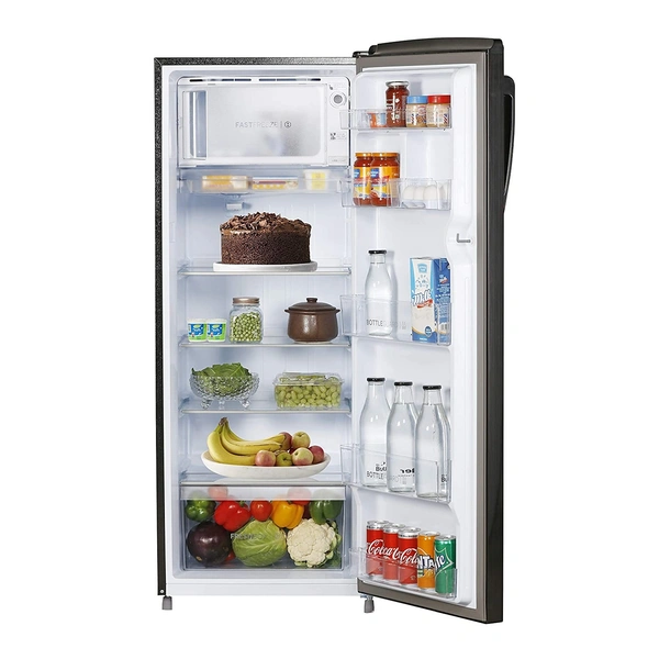Haier 242 L 3 Star Inverter Direct-Cool Single Door Refrigerator (HED-24TKS, Black Brush line) - Credit & Debit Card Accepted, 3-5 Days