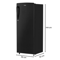 Haier 242 L 3 Star Inverter Direct-Cool Single Door Refrigerator (HED-24TKS, Black Brush line) - Credit & Debit Card Accepted, 3-5 Days