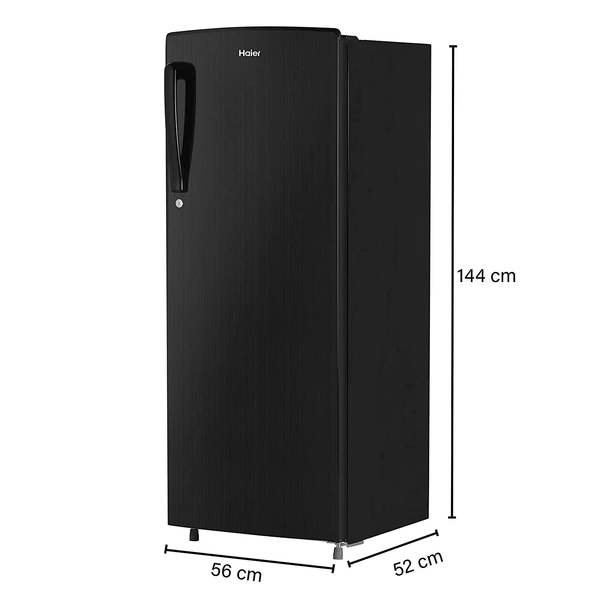 Haier 242 L 3 Star Inverter Direct-Cool Single Door Refrigerator (HED-24TKS, Black Brush line) - Credit & Debit Card Accepted, 3-5 Days