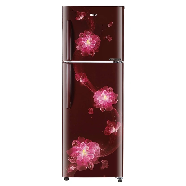 Haier 258 L 2 Star Frost Free Double Door Convertible Refrigerator (HEF-25TRFF, Red Blossom) - Credit & Debit Card Accepted, 3-5 Days